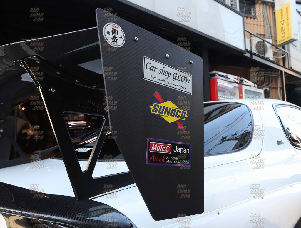 Car Shop GLOW GT Wing Dry Carbon End Plate - 310mm 2.4mm Thick